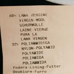 Pre Owned Emporio Armani Navy Blue Wool Blend Single Breasted Blazer M