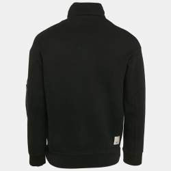 Pre Owned Emporio Armani Black Neoprene Zip-Up Jacket M