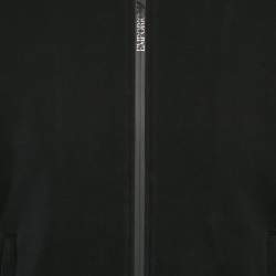 Pre Owned Emporio Armani Black Neoprene Zip-Up Jacket M