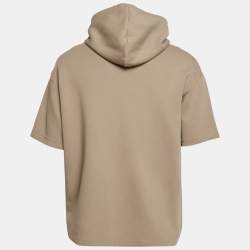 Emporio Armani Grey Neoprene Short Sleeve Hoodie L