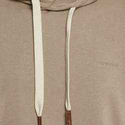 Emporio Armani Grey Neoprene Short Sleeve Hoodie L