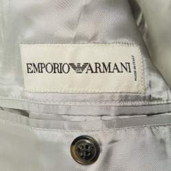 Emporio Armani Grey Wool & Cashmere Single Breasted Blazer L