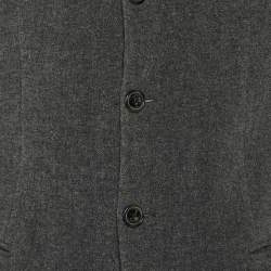 Emporio Armani Grey Wool & Cashmere Single Breasted Blazer L