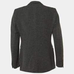 Emporio Armani Grey Wool & Cashmere Single Breasted Blazer L