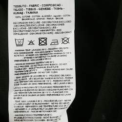 Pre Owned Emporio Armani Black Logo Print Cotton Crew Neck T-Shirt XL