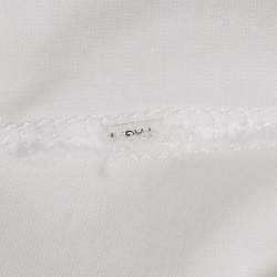 Pre Owned Emporio Armani Essential White Cotton Jersey Polo T-Shirt S