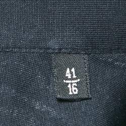 Pre Owned Emporio Armani Navy Blue Cotton Jersey Long Sleeve Shirt L