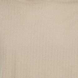 Emporio Armani Beige Textured Knit Crew Neck T-Shirt XL