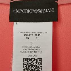 Emporio Armani Pink Crepe Wide-Leg Trousers S