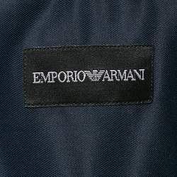 Pre Owned Emporio Armani Blue Cotton Long Sleeve Shirt M