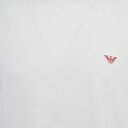 Pre Owned Emporio Armani Underwear White Cotton Jersey T-Shirt XL