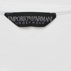 Pre Owned Emporio Armani Underwear White Cotton Jersey T-Shirt XL