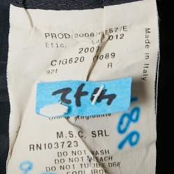 Pre Owned Emporio Armani Blue Line Blue Linen Single Breasted Blazer M