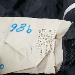 Pre Owned Emporio Armani Blue Line Blue Linen Single Breasted Blazer M