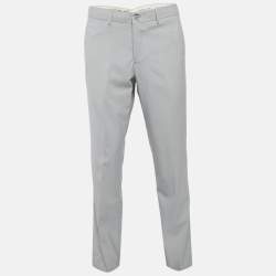 Emporio Armani Grey Virgin Wool Formal Trousers XL