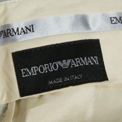 Pre Owned Emporio Armani Grey Virgin Wool Formal Trousers XL