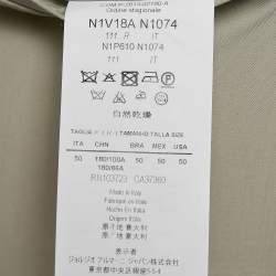 Pre Owned Emporio Armani Sage Green Wool Formal Trousers L