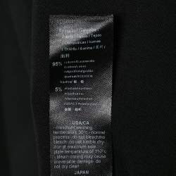 Pre Owned Emporio Armani Black Logo Print Jersey T-Shirt L