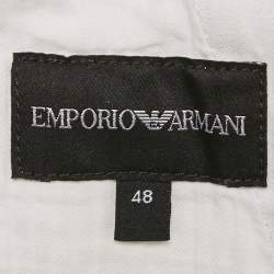 Emporio Armani Grey Cotton Drill Trousers L