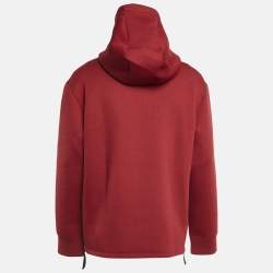 Emporio Armani Red Eagle Logo Print Neoprene Hoodie XL