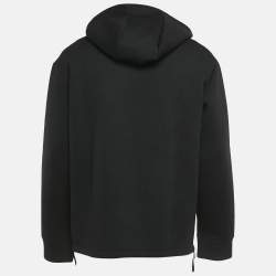 Emporio Armani Black Eagle Logo Print Neoprene Hoodie XL