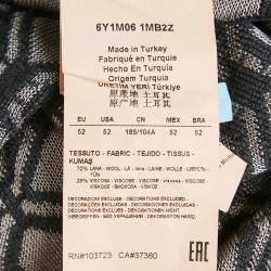 Emporio Armani Grey Patterned Wool Crew Neck Sweatshirt XL 