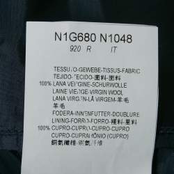 Emporio Armani Navy Blue Wool Zip-Up Blazer XL