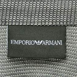 Emporio Armani Grey Cotton Knit Polo T-Shirt L