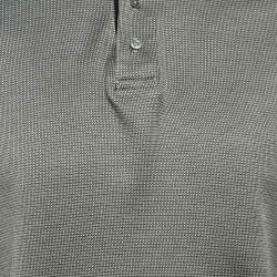 Emporio Armani Grey Cotton Knit Polo T-Shirt L