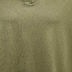 Emporio Armani Olive Green Cotton Blend and Cotton Knit Polo T-Shirt XXXL