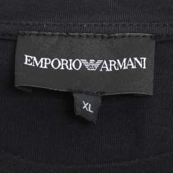 Emporio Armani Black Jersey Logo Crew Neck T-Shirt XL