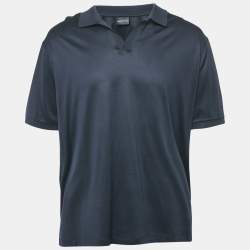 Emporio Armani Navy Blue Jersey Polo T-Shirt XXXL