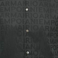 Emporio Armani Black Logo Cotton Regular Fit Shirt L