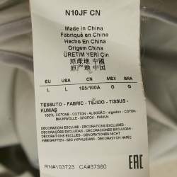 Pre Owned Emporio Armani Light GreyCotton Blazer Sleeve Shirt L