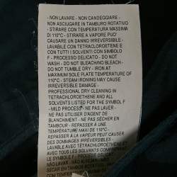 Pre Owned Emporio Armani Navy Blue Sateen Button Front Blazer L