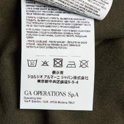 Pre Owned Emporio Armani Dark Green Cotton Polo T-Shirt M