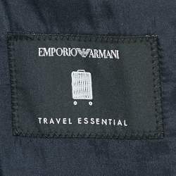 Pre Owned Emporio Armani Navy Blue Wool Sartorial Deco Suit S