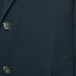 Pre Owned Emporio Armani Navy Blue Wool Sartorial Deco Suit S