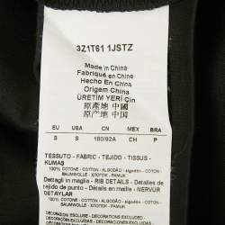 Pre Owned Emporio Armani Black Jersey V-Neck T-Shirt S