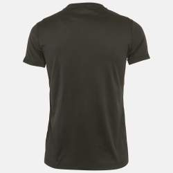 Pre Owned Emporio Armani Black Jersey V-Neck T-Shirt S