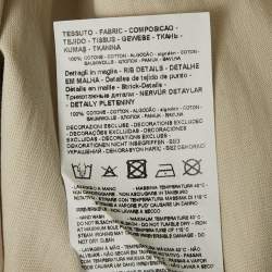 Pre Owned Emporio Armani Light Beige Jersey Crewneck T-Shirt XS