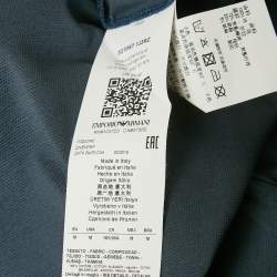 Pre Owned Emporio Armani Blue Cotton Crewneck T-Shirt M