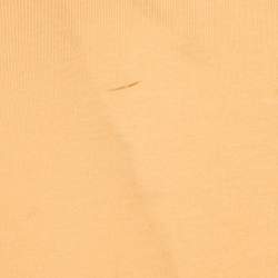 Pre Owned Emporio Armani Light Orange Logo Print Cotton T-Shirt S