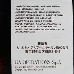 Pre Owned Emporio Armani Black/Red Cotton Long Sleeve Sweater M