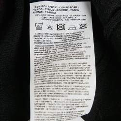 Pre Owned Emporio Armani Black/Red Cotton Long Sleeve Sweater M