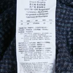 Pre Owned Emporio Armani Blue Textured Checks Wool Shorts S