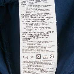 Pre Owned Emporio Armani Blue Logo Print Synthetic Shorts S