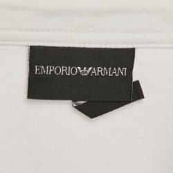 Pre Owned Emporio Armani White Jersey Short Sleeve Shirt S