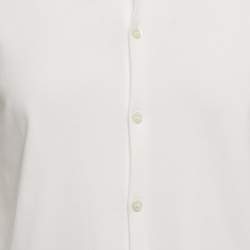 Pre Owned Emporio Armani White Jersey Short Sleeve Shirt S