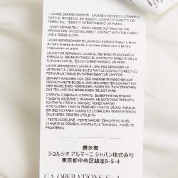 Pre Owned Emporio Armani Black Logo Applique Nylon Bomber Jacket M 